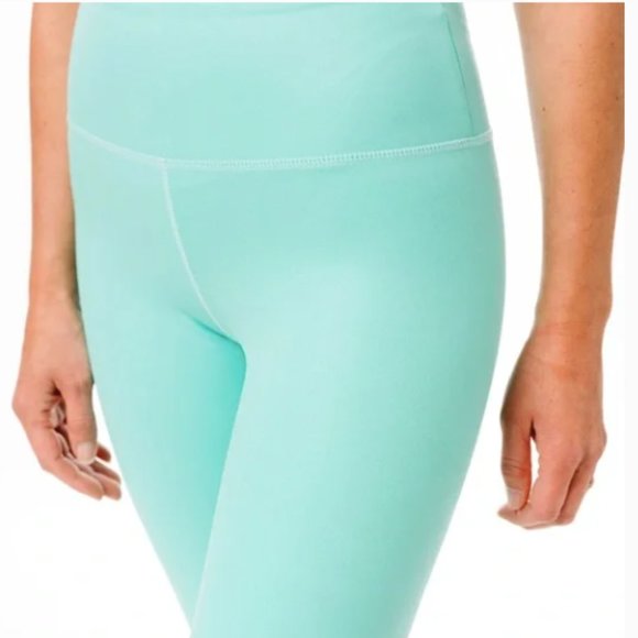 Zyia Active Turquoise Metallic Light n Tight‎ High Rise 7/8 Leggings Sz 4 NWOT - Picture 4 of 12